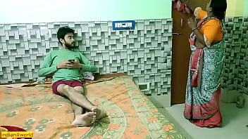 Young Indian man engages in passionate, uncut homemade sexual encounter with stunning maid