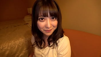 POV video of a Japanese college student with big breasts and a neat appearance engaging in amateur hard sex