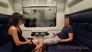 Public train masturbation leads to a steamy encounter with a French teacher